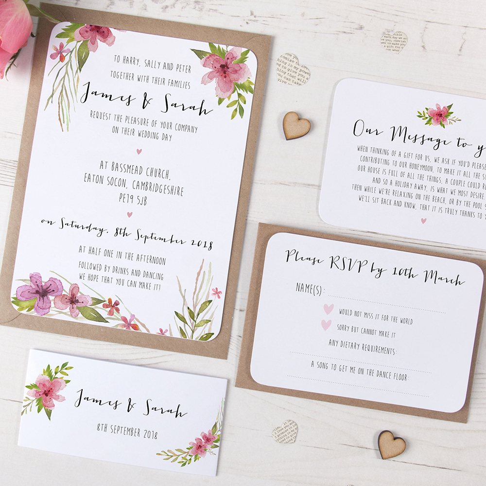 'Pretty In Pink' Sleeve Invite