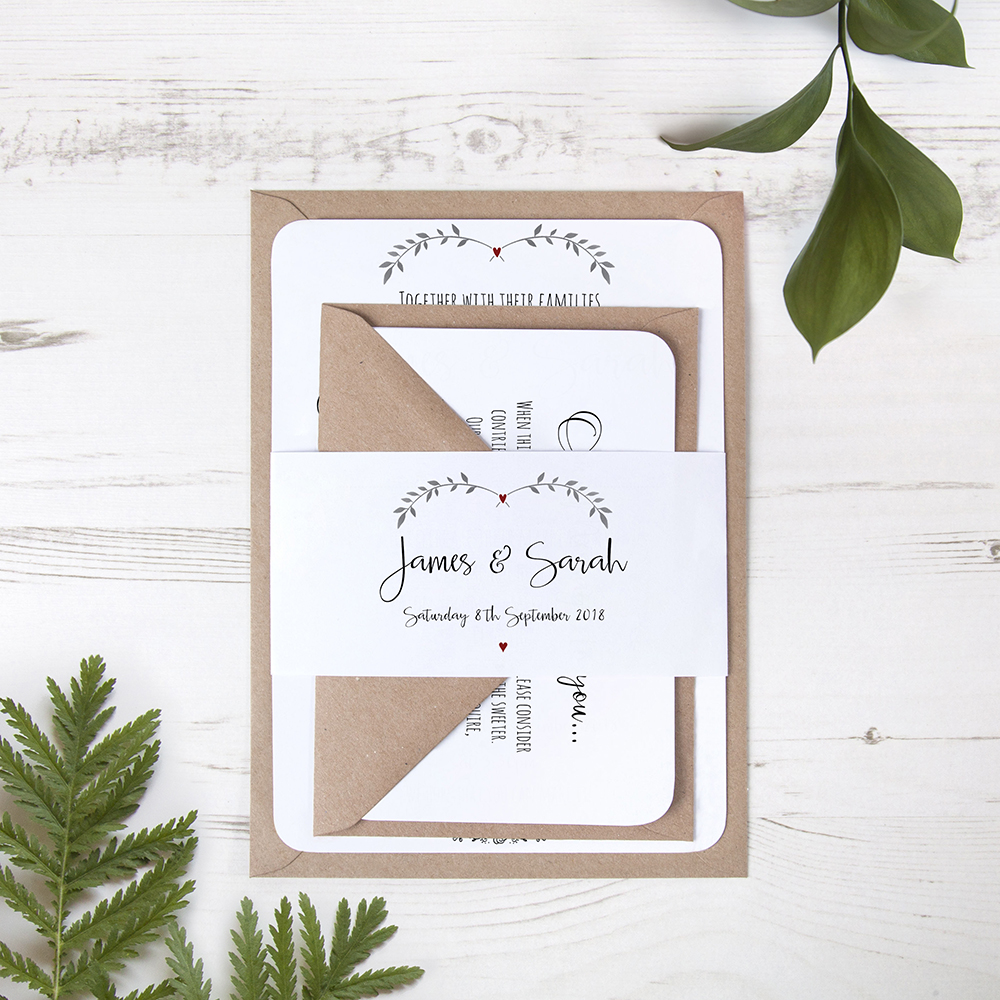 'Red Ivy Design' Sleeve Invite Sample