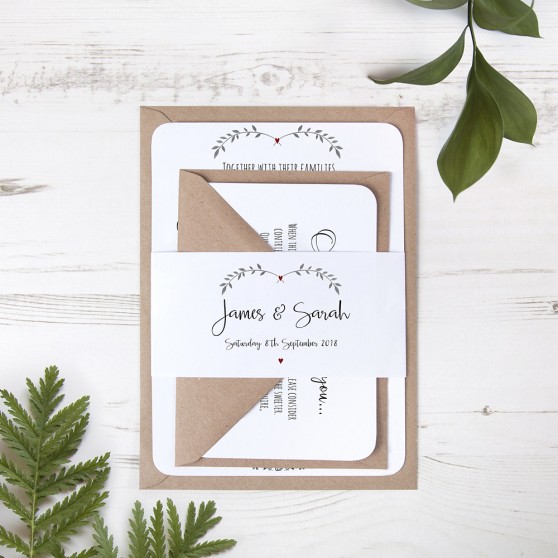 'Red Ivy Design' Sleeve Invite Sample