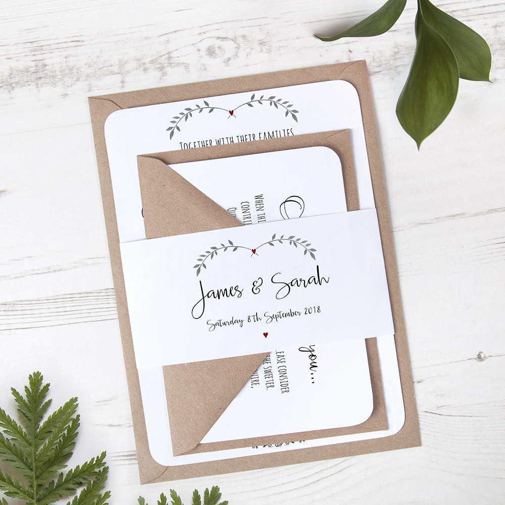 'Red Ivy Design' Sleeve Invite Sample