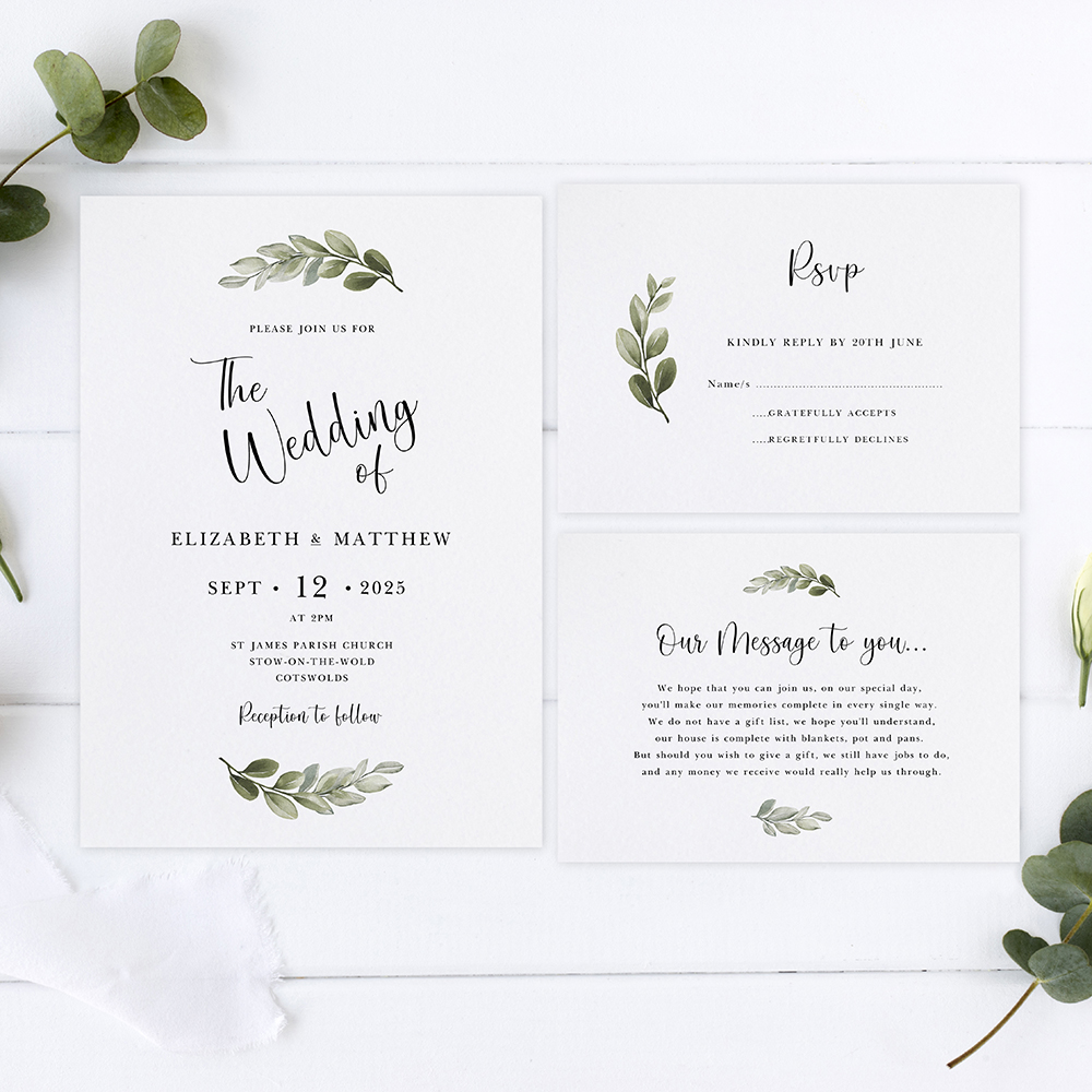 'Tuscany' Sleeve Invite Sample