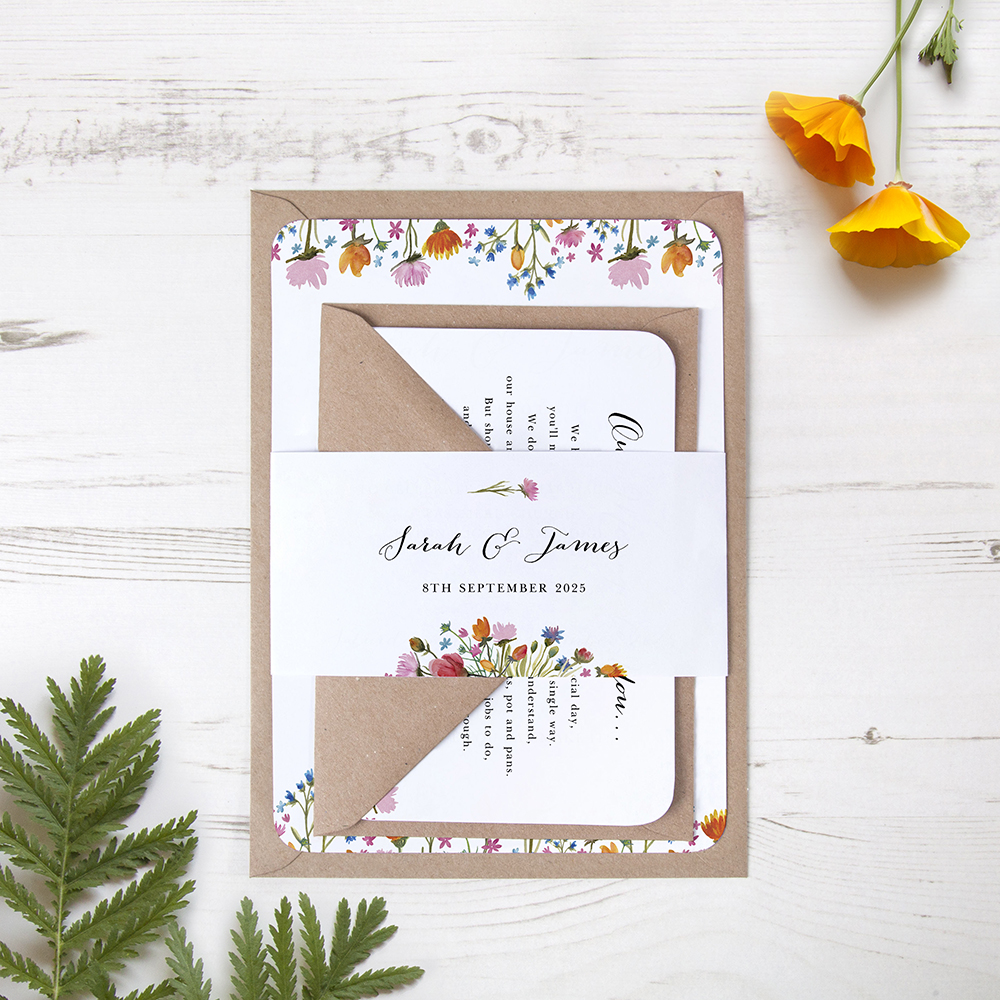 'Wild Floral' Sleeve Invite