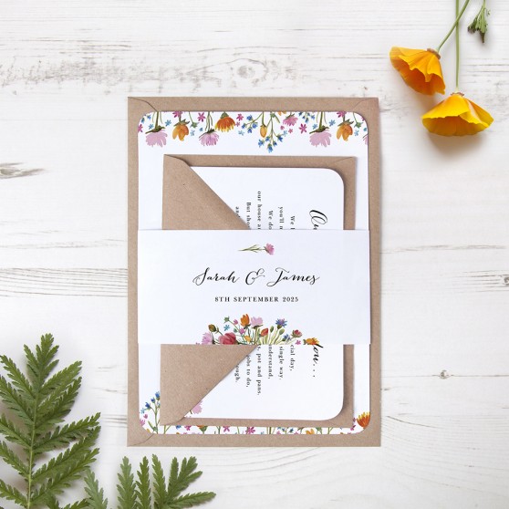 'Wild Floral' Sleeve Invite Sample