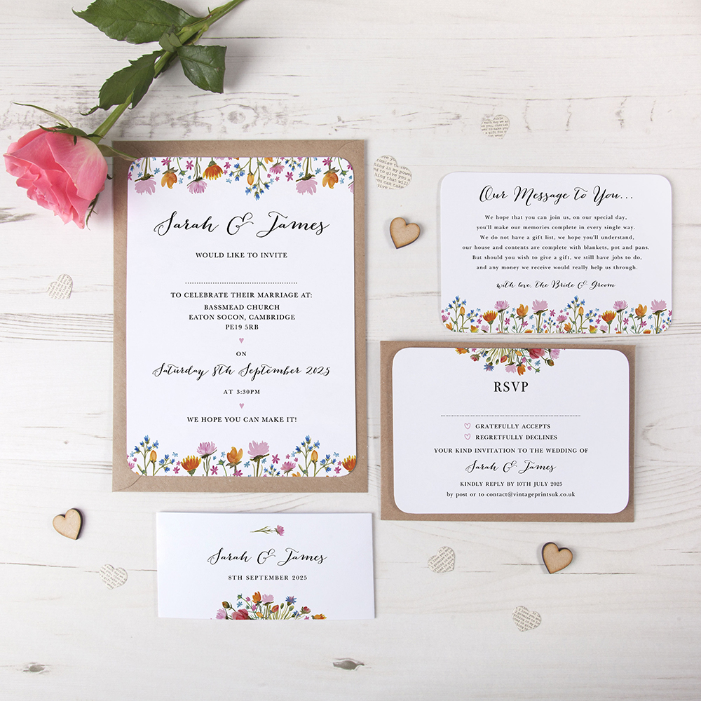 'Wild Floral' Sleeve Invite