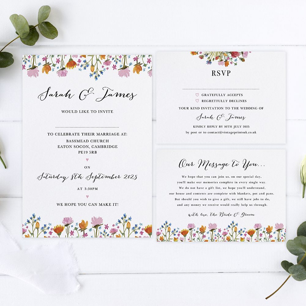 'Wild Floral' Sleeve Invite