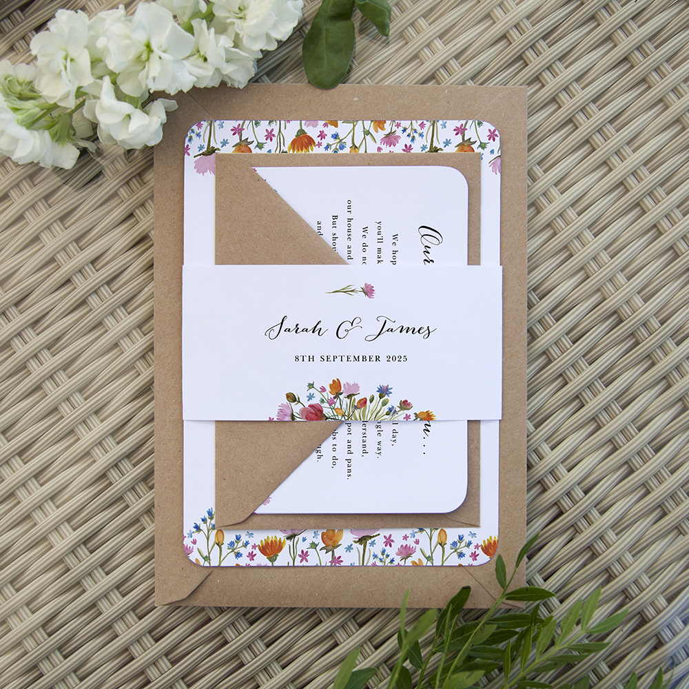 'Wild Floral' Sleeve Invite