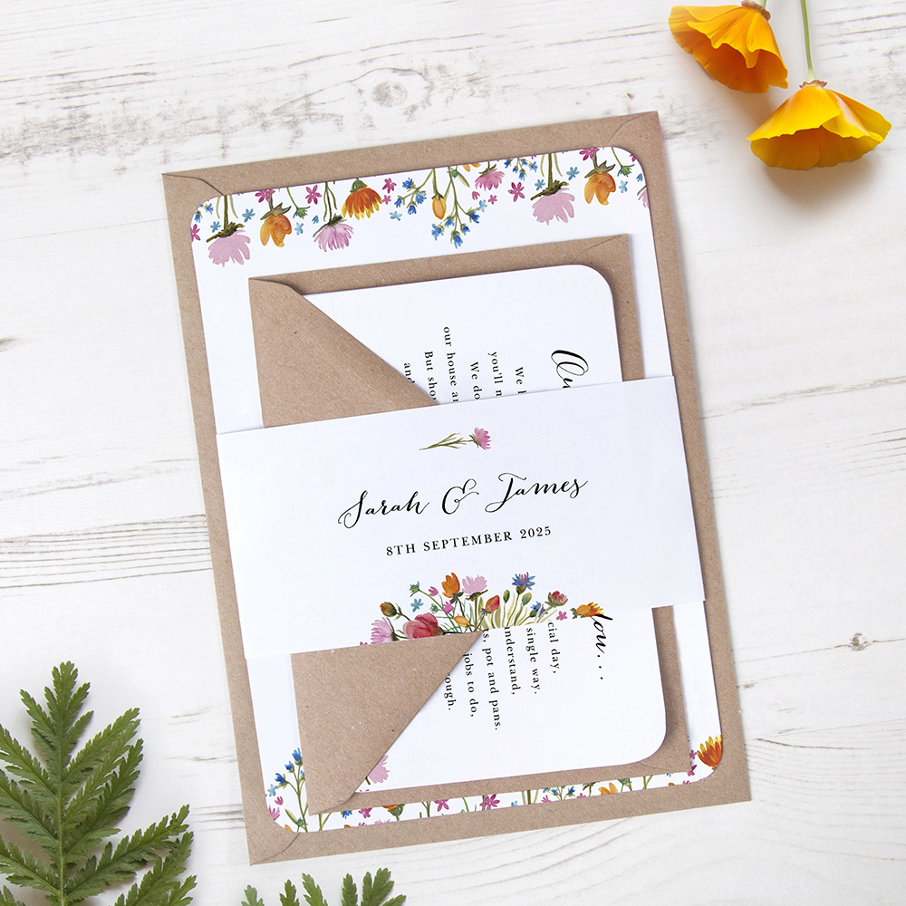 'Wild Floral' Sleeve Invite