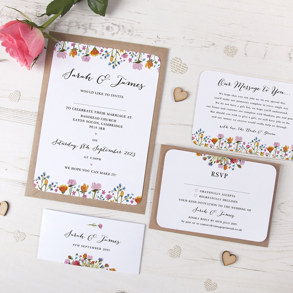 'Wild Floral' Sleeve Invite