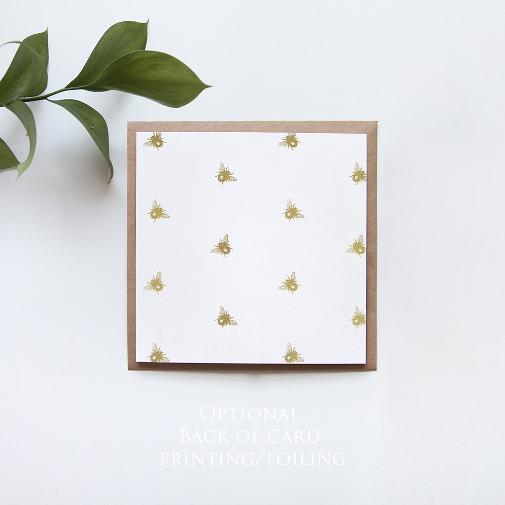 'Bumble Bee' Square Foil Invite