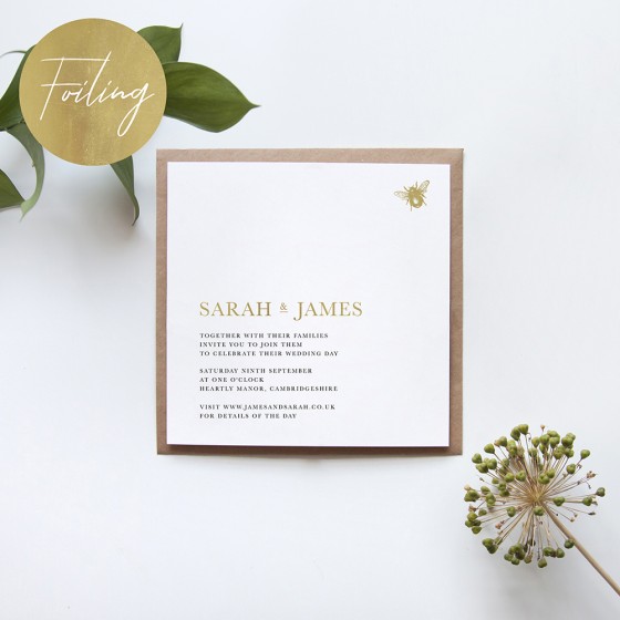 Foil Square Wedding Invites