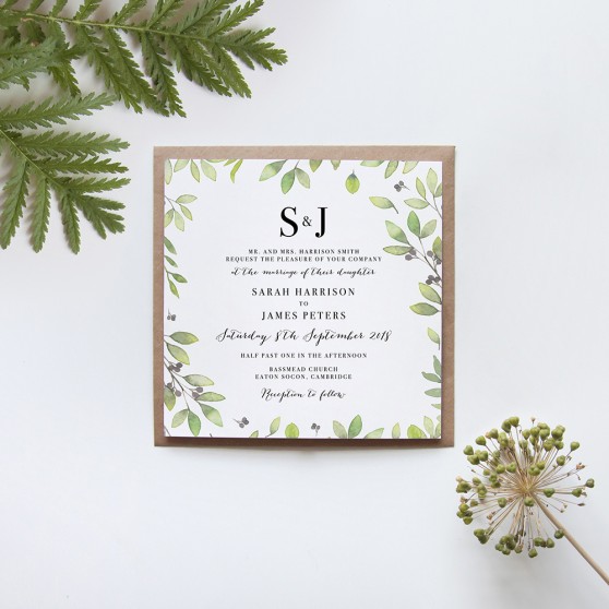 'Arabella' Square Invite Sample