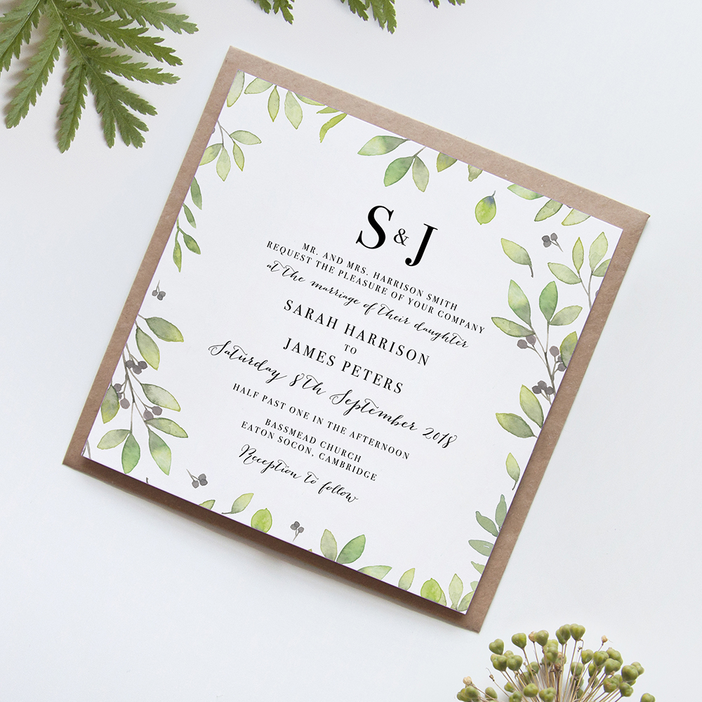 'Arabella' Square Invite