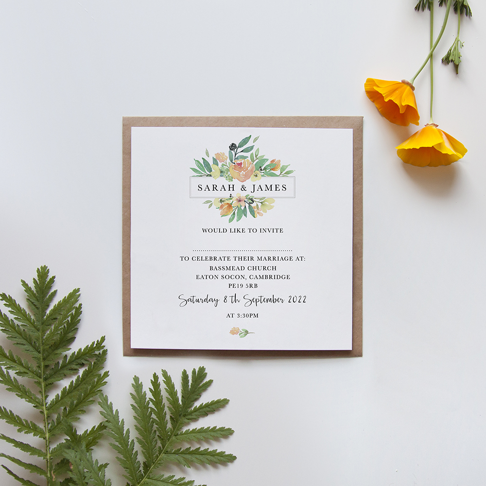 'Bella' Square Invite