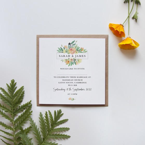 'Bella' Square Invite Sample
