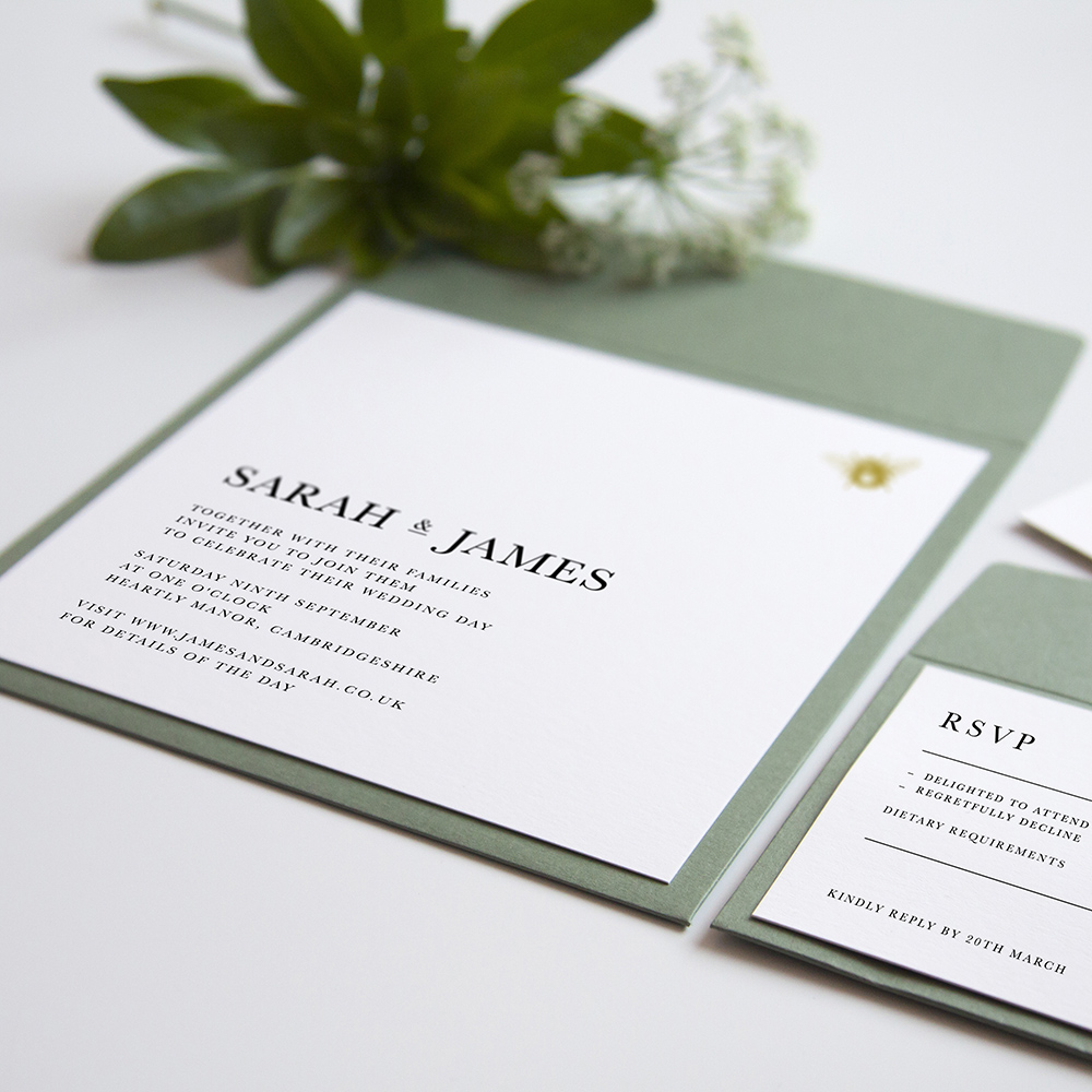 'Bumble Bee' Square Invite