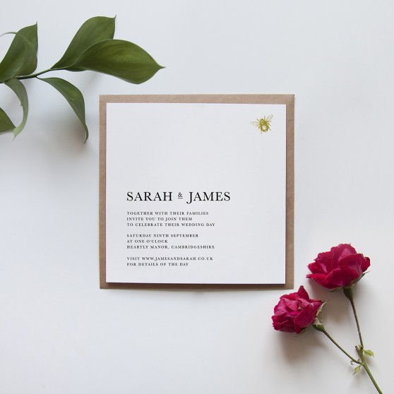 'Bumble Bee' Square Invite Sample