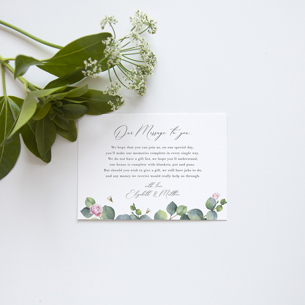 'Eucalyptus Blush' Square Invite