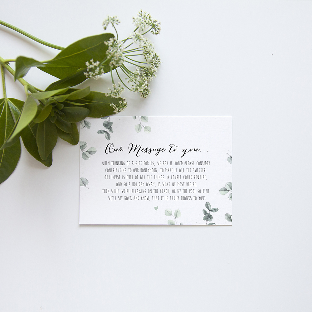 'Eucalyptus' Square Invite Sample