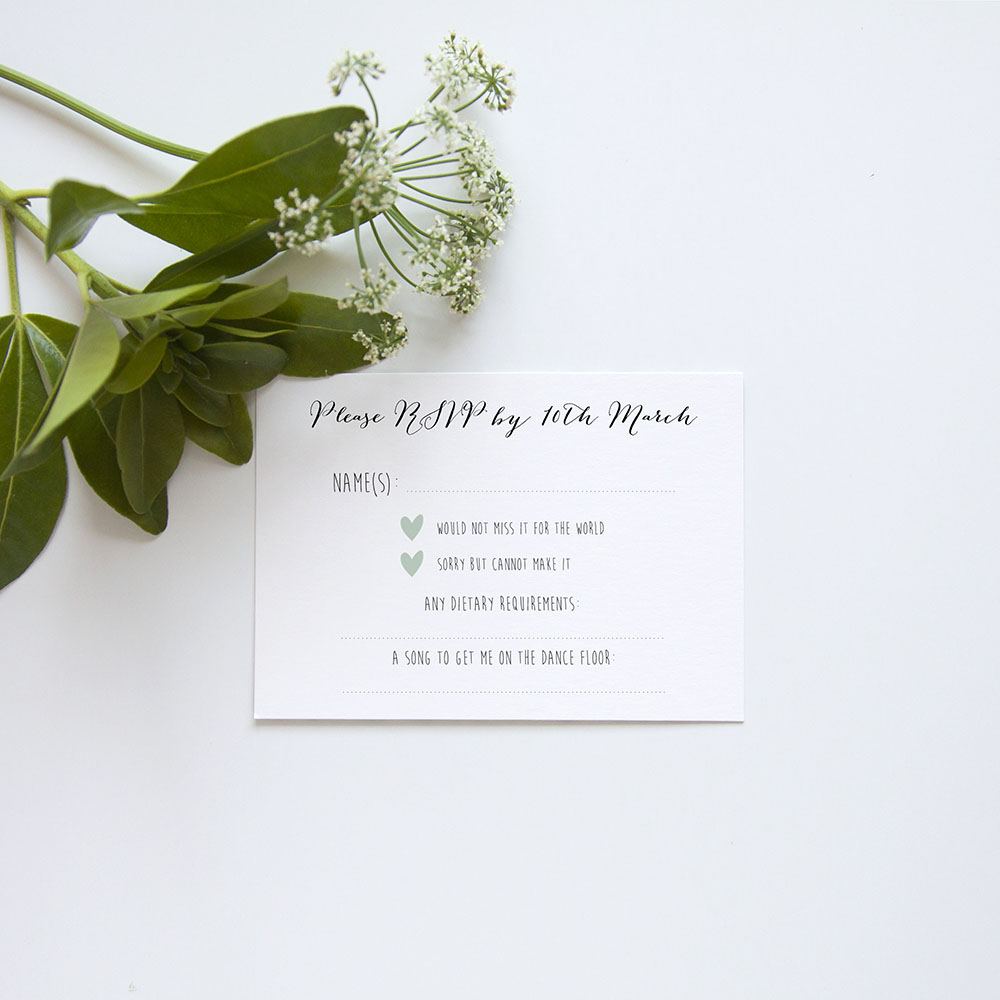 'Eucalyptus' Square Invite Sample