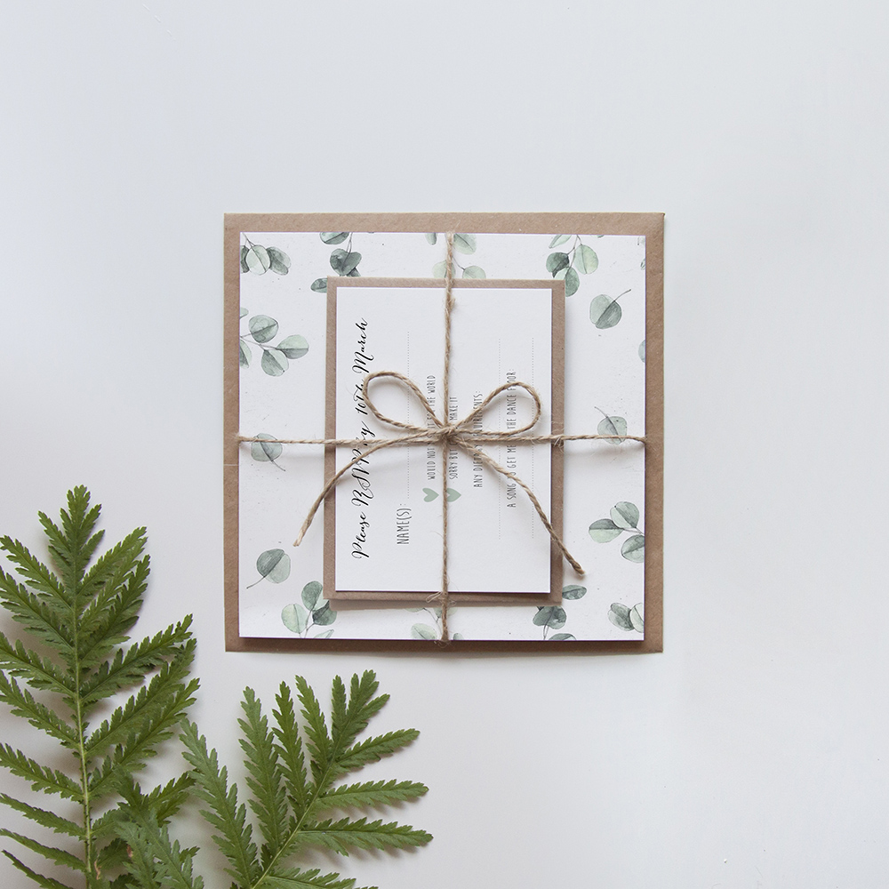 'Eucalyptus' Square Invite Sample