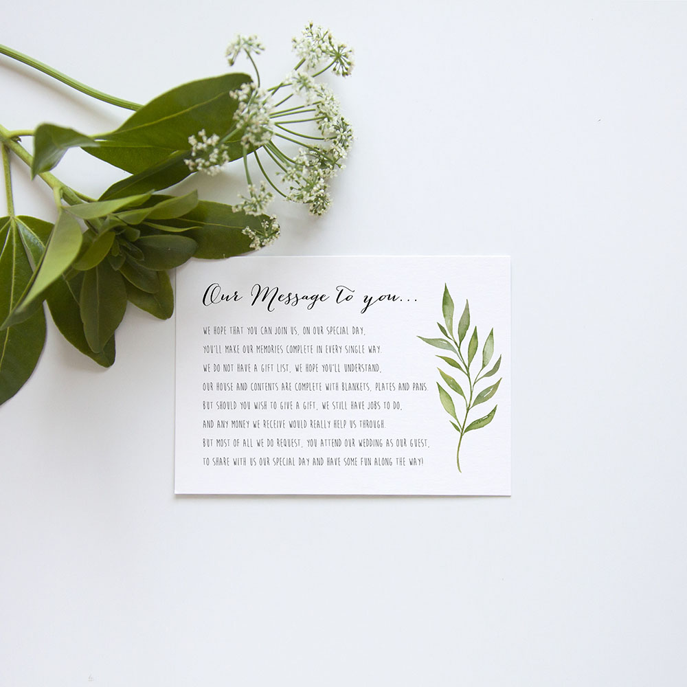 'Green Leaf' Square Invite
