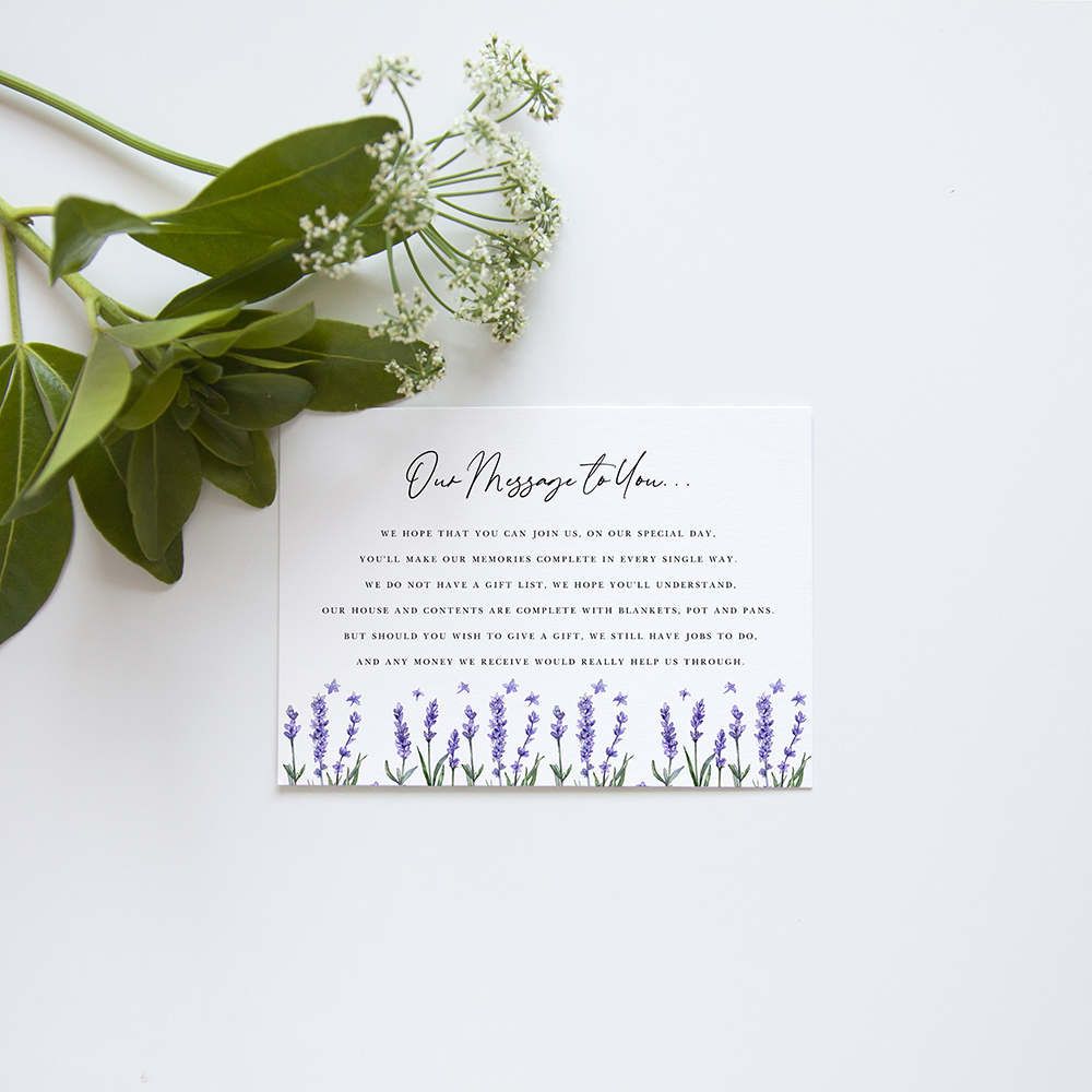 'Lavender' Square Invitation