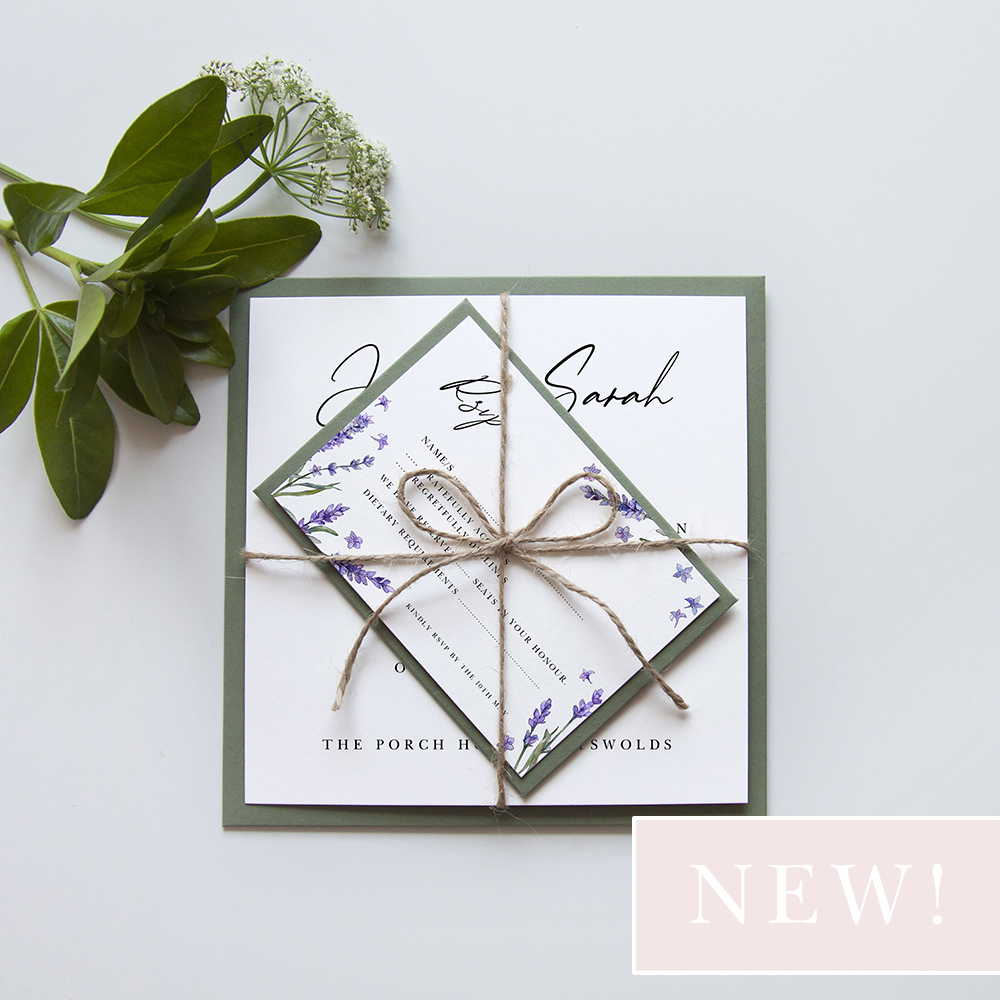 'Lavender' Square Invitation Sample