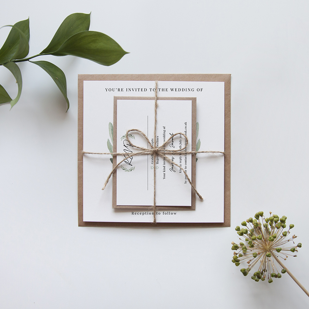 'Olive' Square Invite