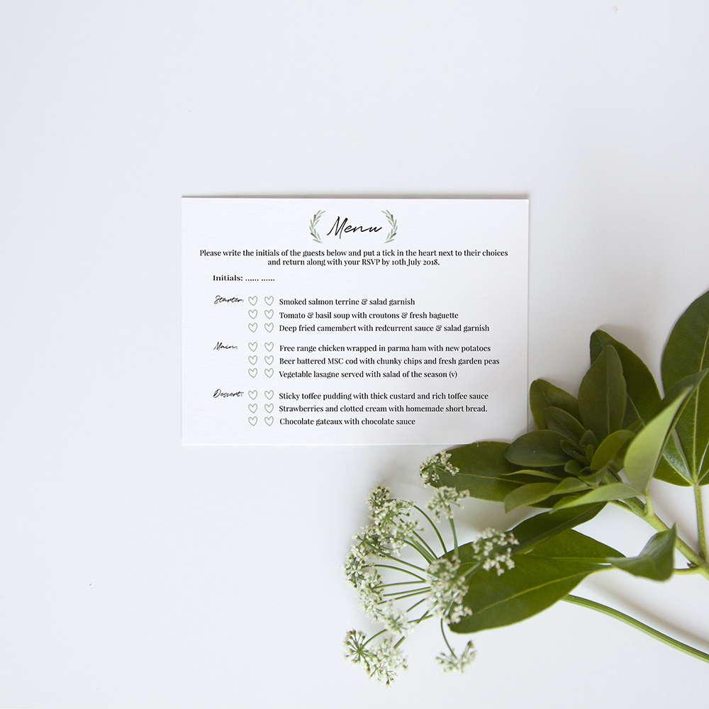 'Olive' Square Invite