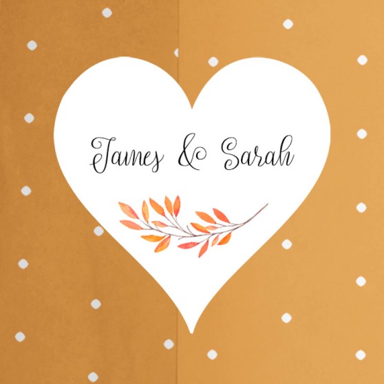 Pack of 'Autumn Orange' Stickers