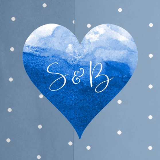 Pack of 'Blue Watercolour Splash' Stickers