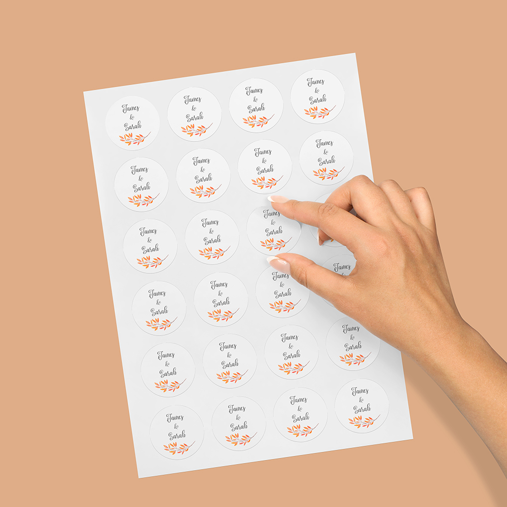 Pack of 'Autumn Orange' Stickers