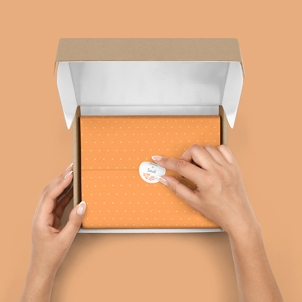 Pack of 'Autumn Orange' Stickers