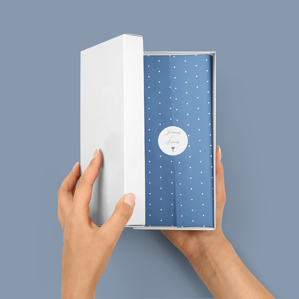 Pack of 'Blue Floral Watercolour' Stickers