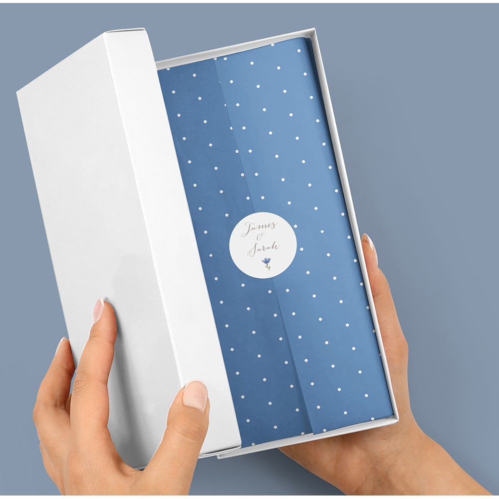 Pack of 'Blue Floral Watercolour' Stickers