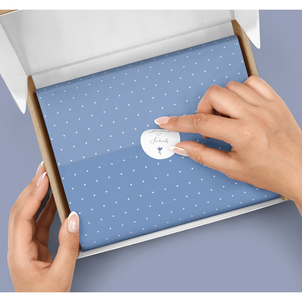 Pack of 'Blue Floral Watercolour' Stickers