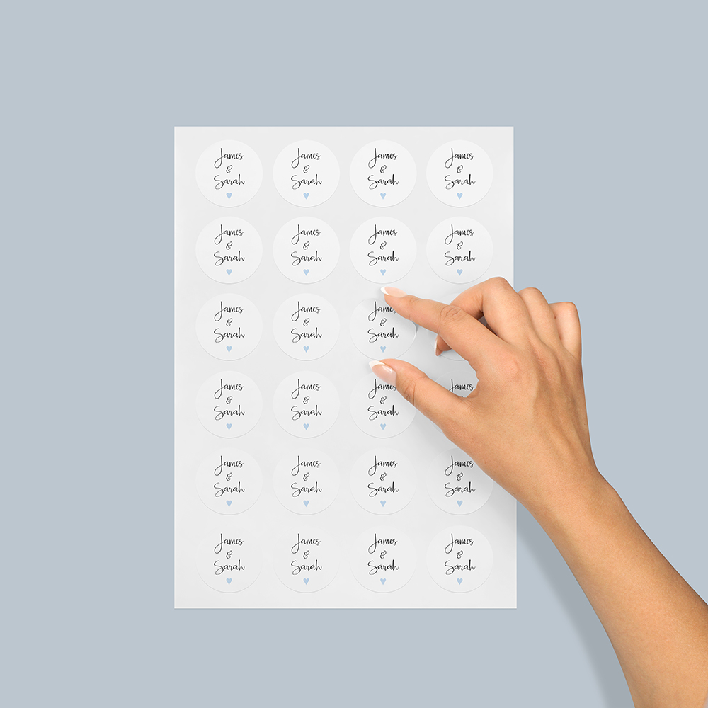 Pack of 'Blue Heart' Stickers