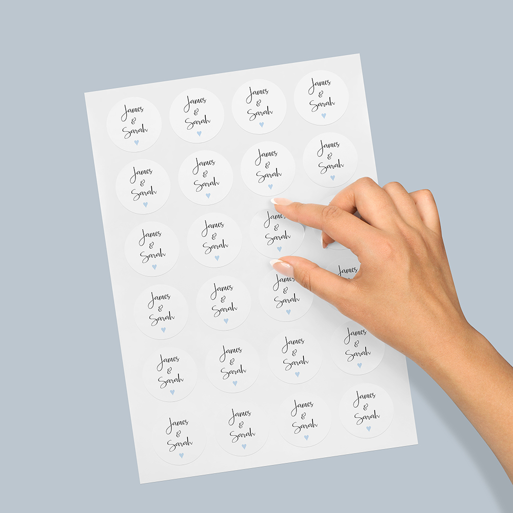 Pack of 'Blue Heart' Stickers