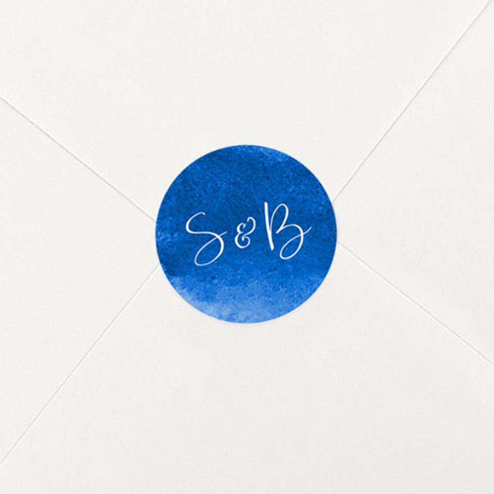 Pack of 'Blue Watercolour Splash' Stickers