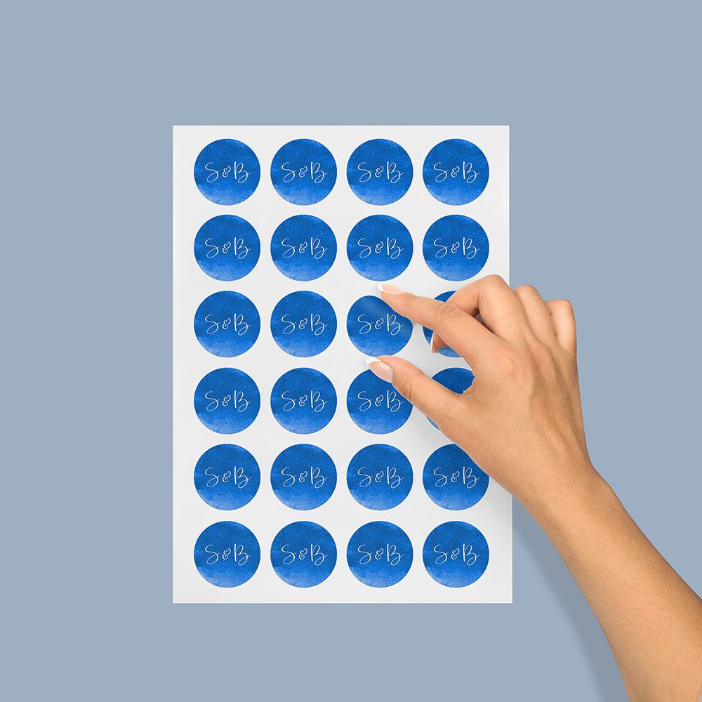 Pack of 'Blue Watercolour Splash' Stickers