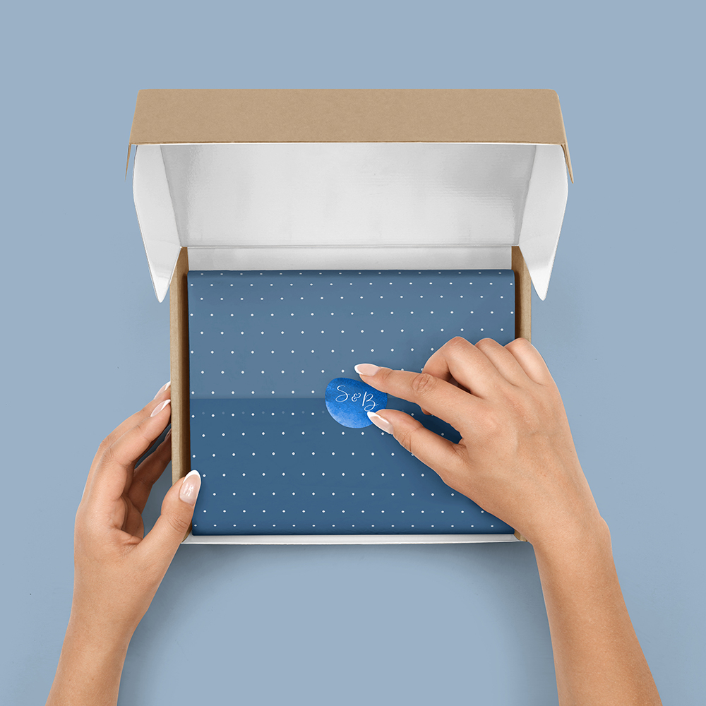 Pack of 'Blue Watercolour Splash' Stickers