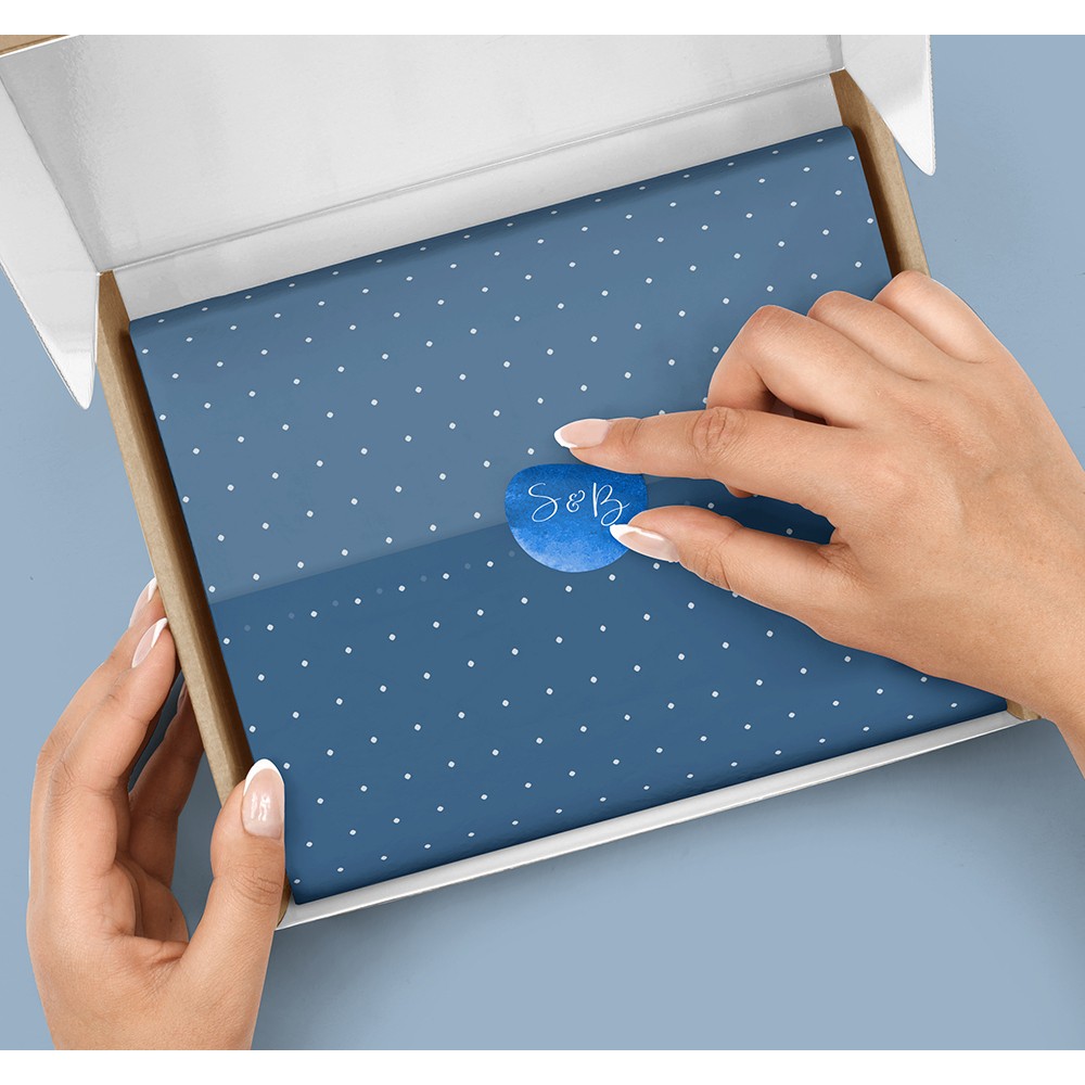 Pack of 'Blue Watercolour Splash' Stickers