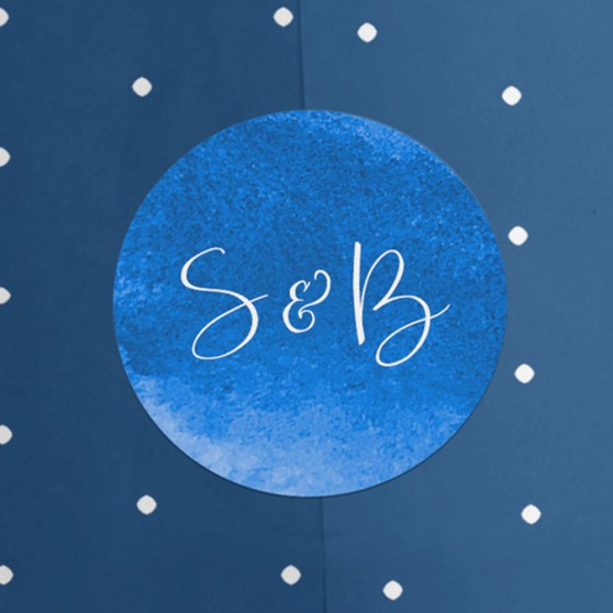 Pack of 'Blue Watercolour Splash' Stickers