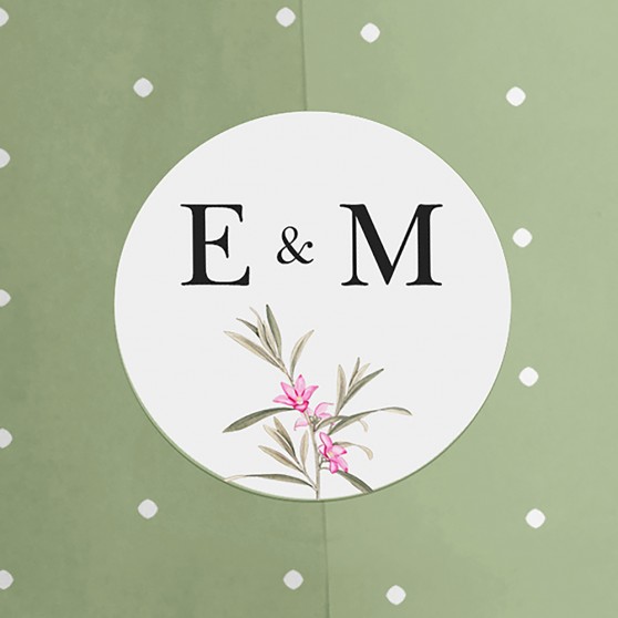 Pack of 'Pink Botanical V1' Stickers