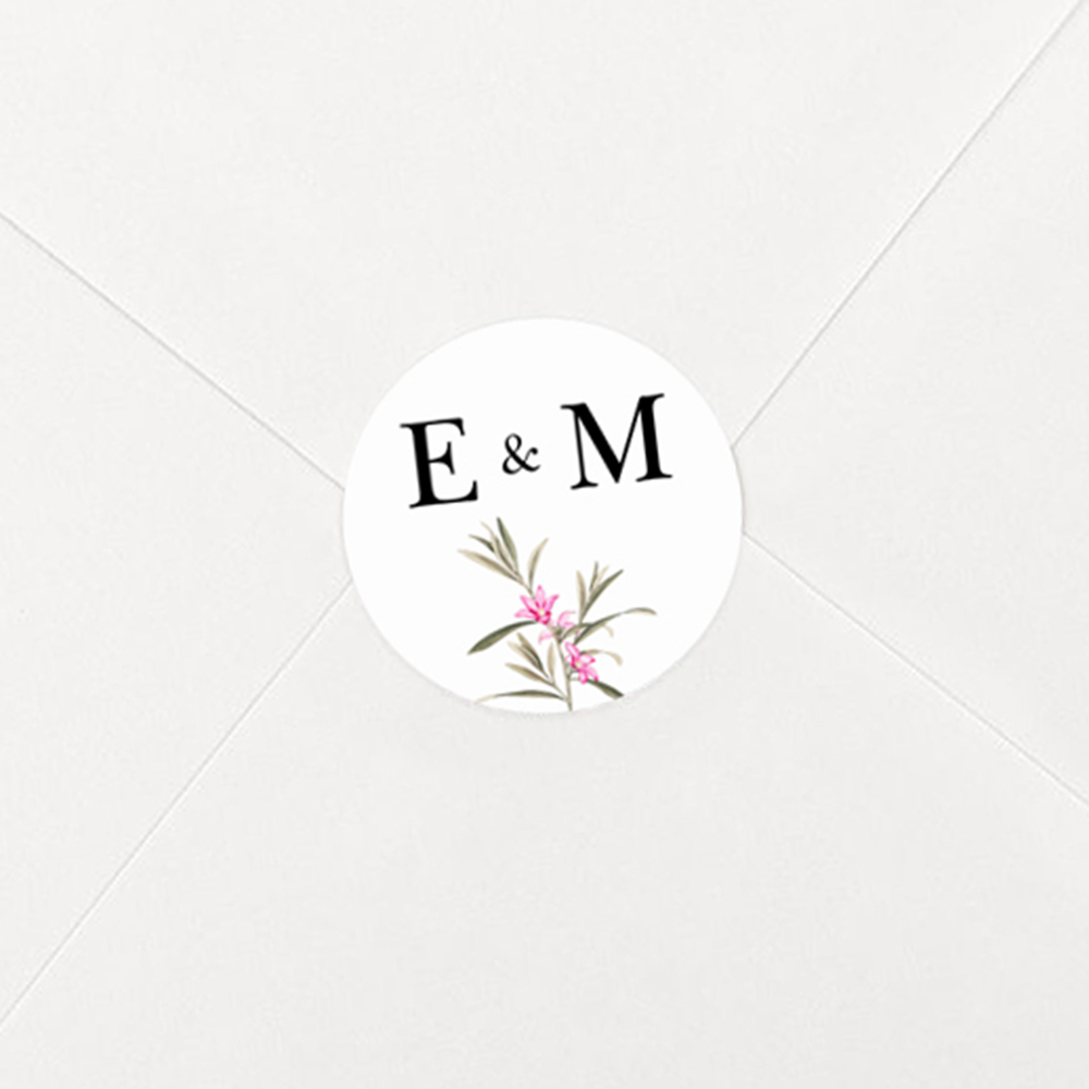 Pack of 'Pink Botanical V1' Stickers