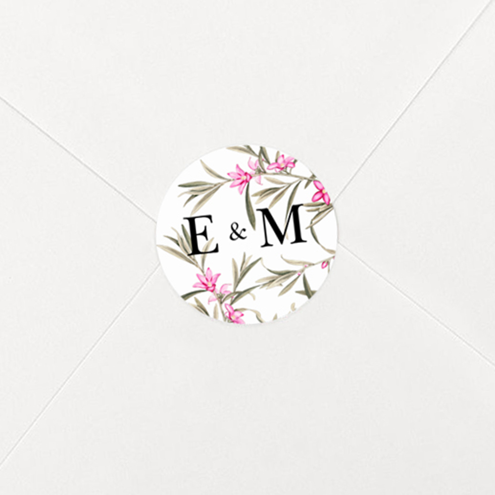 Pack of 'Pink Botanical V2' Stickers