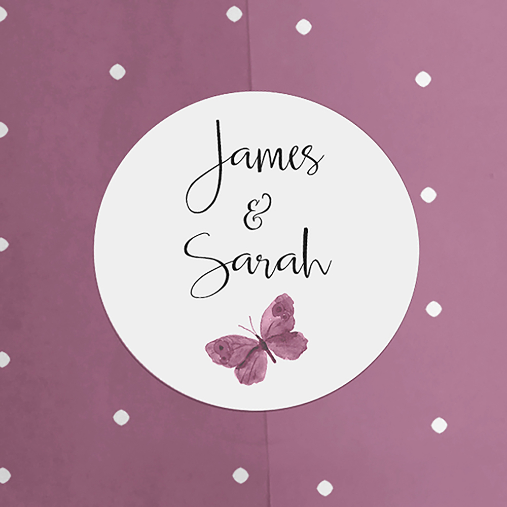 'Butterfly' Printed Envelope Liner with Envelope