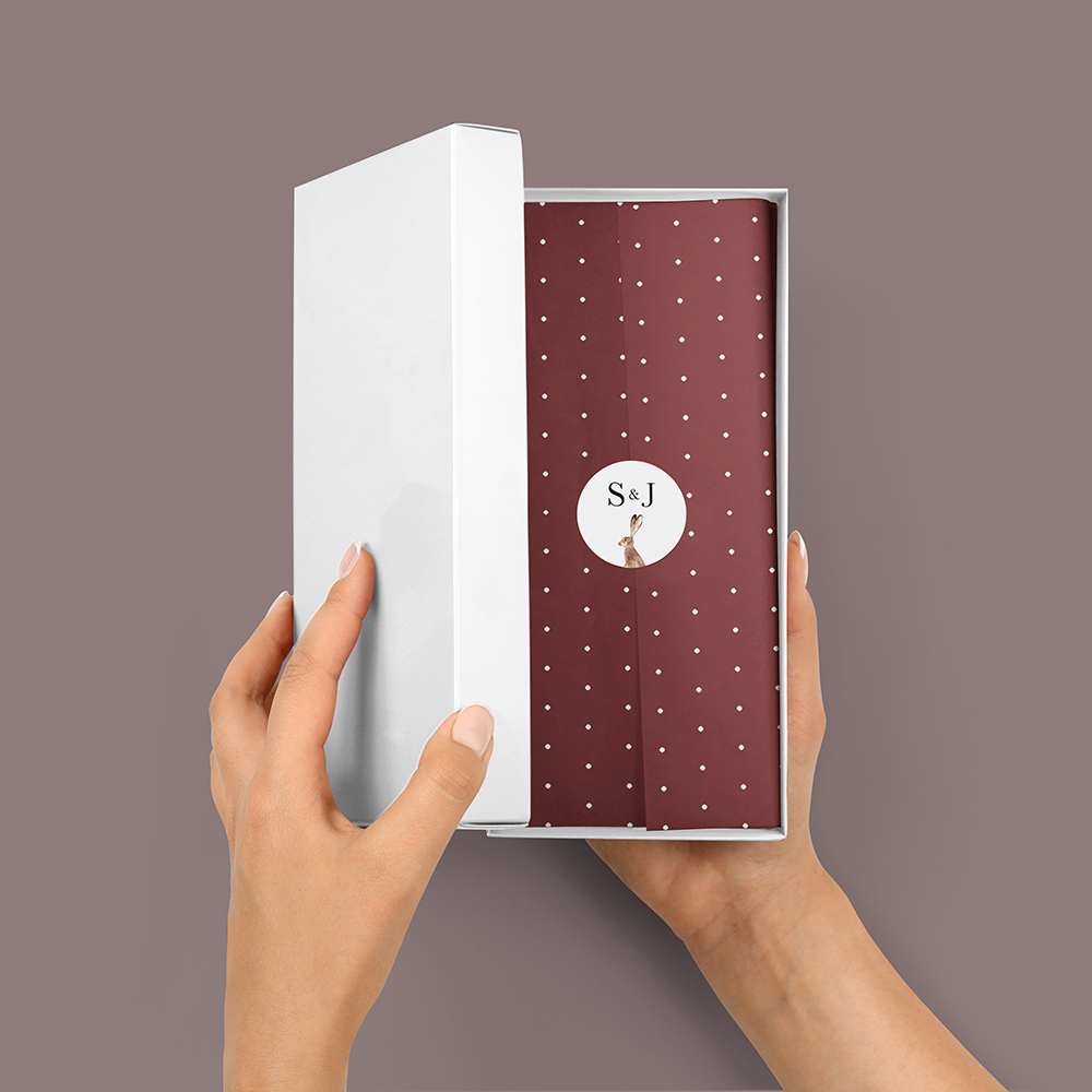 Pack of 'Christmas Hare' Stickers