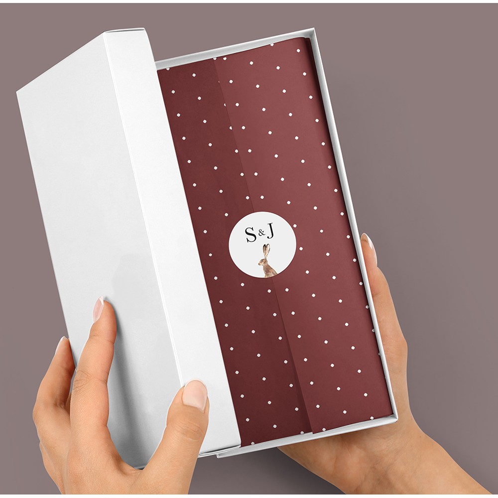 Pack of 'Christmas Hare' Stickers