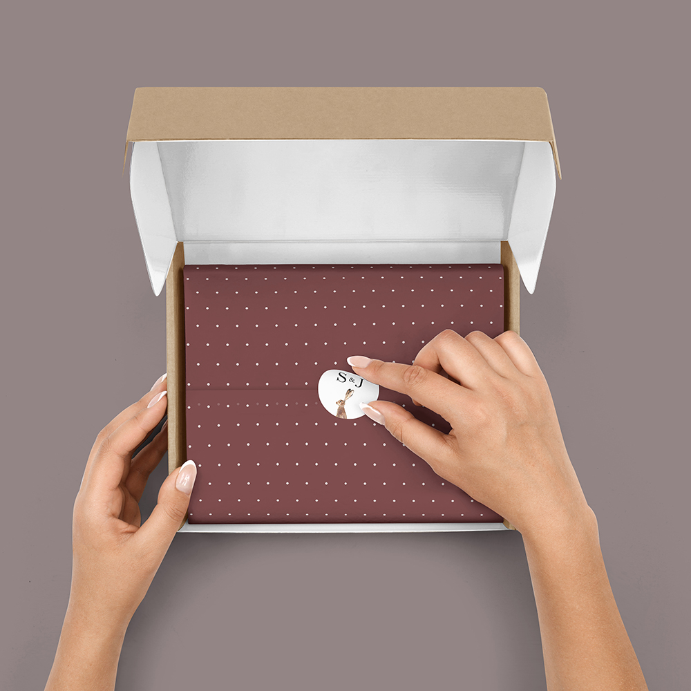 Pack of 'Christmas Hare' Stickers